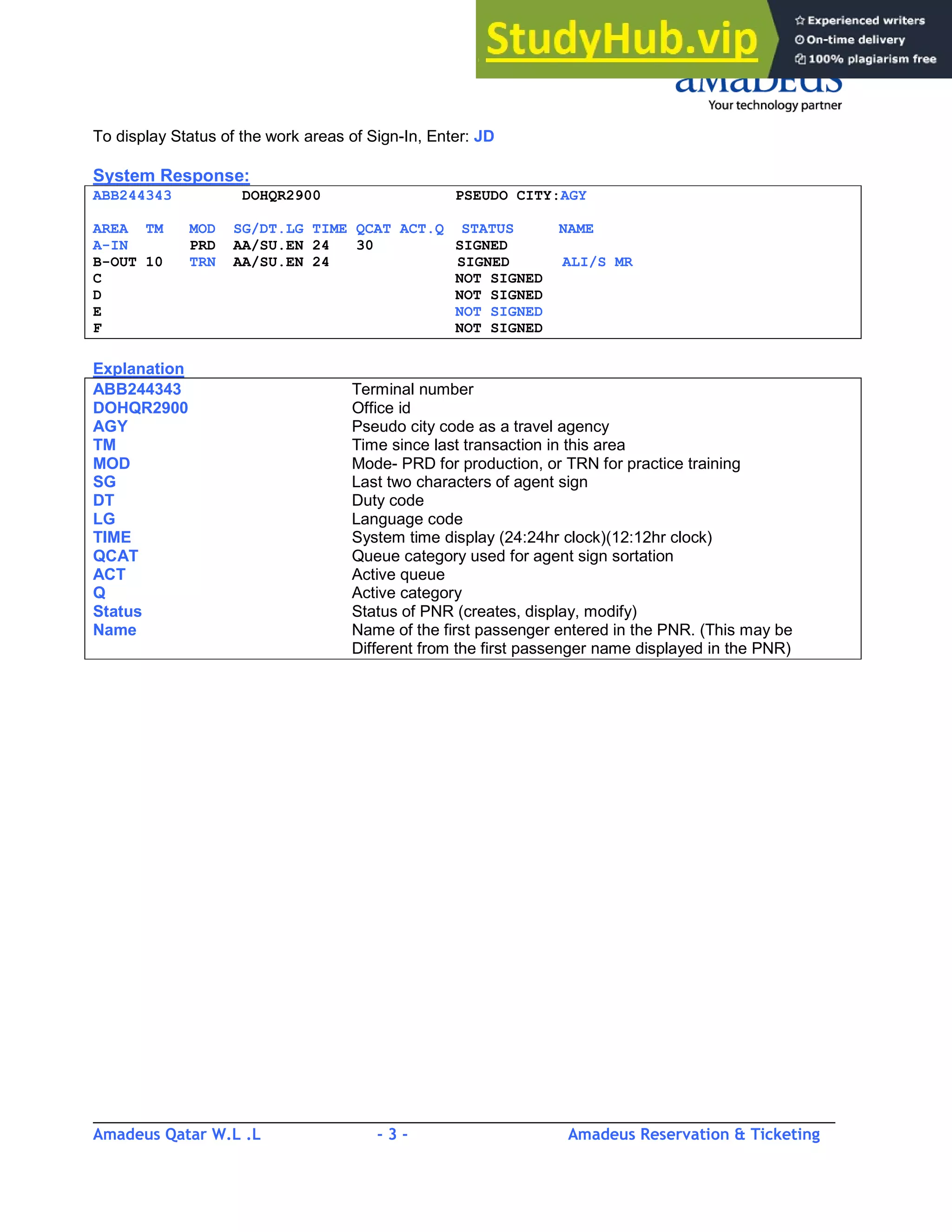 Amadeus Basic Training Manual | PDF