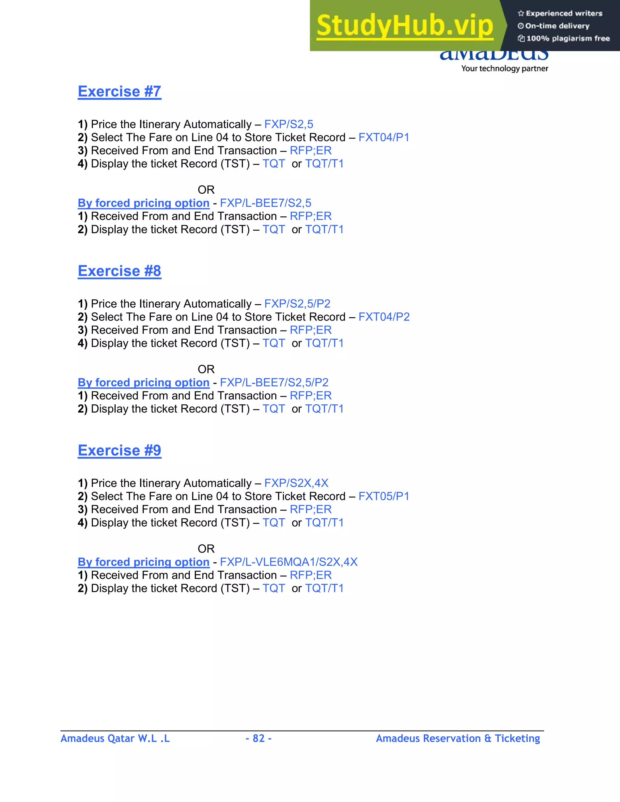 Amadeus Basic Training Manual | PDF