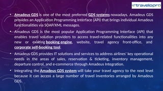 Amadeus GDS Integration | Amadeus Travel API | PPTX