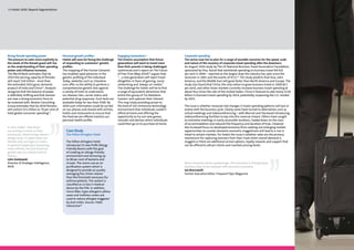 18 Hotels 2020: Beyond Segmentation                                                                                                                                                                                        Hotels 2020: Beyond Segmentation 19




Rising female spending power                  Personal genetic profiles                  Engaging Generation i                      Corporate spending
The pressure to cater more explicitly to      Hotels will soon be facing the challenge   The historic assumption that future        The sector now has to plan for a range of possible scenarios for the speed, scale
the needs of the female guest will rise       of responding to customers’ genetic        generations will want to travel more       and nature of the recovery of corporate travel spending after the downturn.
as the understanding of their spending        profiles.                                  than their parents is being challenged.    An August 2010 study by The US National Business Travel Association Foundation,
power and influence increases.                The mapping of the Human Genome            Lastminute.com’s report on The Future      sponsored by Visa, found that worldwide spending on business travel fell 8.8
The World Bank estimates that by              has enabled rapid advances in the          of Free Time (May 2010)35 argues that:     per cent in 2009 – reported as the largest drop the industry has seen since the
2014 the earning capacity of females          genetic profiling of the individual.       “… a new generation will reject travel     recession in 2001 and the events of 9/1136. The study predicts that Asia, Latin
will reach $18 trillion - more than           Today, websites such as 23andme.           altogether in favor of gaming, social      America, and the Middle East will grow faster than North America and Europe. The
the estimated 2014 gross domestic             com offer us the ability to perform a      networking and ‘always on’ media.”         study also found that China, the only nation to grow business travel in 2009 (8.5
product of India and China32. Analysts        comprehensive genetic test against         The challenge for hotels will be to find   per cent), and other Asian markets currently increase business travel spending at
recognize that the balance of power           a variety of traits to understand          a range of equivalent attractions that     about four times the rate of the United States. China is forecast to add nearly $130
is definitely shifting and that women         our disease risks, carrier status and      entice this group of ‘Go-Nowhere-          billion in business travel spending by 2014, potentially surpassing the U.S. market
are now a strong economic force to            potential drug responses. Such tests are   Gamers’ and captures their interest.       by 2015.
be reckoned with. Boston Consulting           available today for less than $500. By     This may imply providing access to
Group estimates that by 2020 females          2020 such information could be carried     the kind of rich immersive technology      The issue is whether recession-led changes in travel spending patterns will last or
will control $15 trillion or 70 per cent of   on our phones and shared with airlines,    environment that individuals couldn’t      evolve with the business cycle. Clearly some have turned to alternatives such as
total global consumer spending33.             hotels and restaurants to ensure that      afford at home and offering the            virtual meetings and videoconferencing – with Marriot and Starwood introducing
                                              the food we are offered matches our        opportunity to try out new games,          videoconferencing facilities to tap into this revenue stream. Others have sought
                                              personal health profile.                   consoles and devices which individuals     to centralize meetings in easily accessible locations, traded down on the class
                                                                                         could then go on to purchase at home.      of accommodation and reduced the frequency and duration of trips. However
In Asia, ladies’ only floors                                                                                                        the increased focus on developed economy firms seeking out emerging market
are coming in more so than                      Case Study                                                                          opportunities to counter domestic economic sluggishness will lead to a rise in
previously, which brings about a                The Hilton Arlington Hotel                                                          travel to certain markets. For hotels the issue is whether rates are the primary
design issue. In Japan there are                                                                                                    mechanism for capturing business from their rivals when overall demand is
female only carriages on trains.                The Hilton Arlington Hotel                                                          sluggish or there are additional service options, loyalty rewards and support that
In general targeting is becoming                introduced 15 new PURE Allergy                                                      can be offered to attract clients and maintain pricing levels.
more refined, not just based on                 Friendly Rooms with the goal
gender but on a whole host of                   of creating an allergy-friendly
factors.                                        environment and removing up
John Koldowski                                  to 98 per cent of bacteria and
Director of Strategic Intelligence,             viruses. The rooms use an air                                                       Every recession drives awakenings. This recession is driving away
PATA                                            purification system which is                                                        business class to be replaced with premium economy.
                                                designed to provide air quality                                                     Joe Brancatelli
                                                averaging four times cleaner                                                        Former Executive Editor, Frequent Flyer Magazine
                                                than the threshold necessary for
                                                asthma patients. The system is
                                                classified as a Class II medical
                                                device by the FDA. In addition,
                                                micro-fiber, hypo-allergenic pillow
                                                cases and mattress covers are
                                                used to reduce allergies triggered
                                                by dust mites. Source: Hotel
                                                Interactive34
 