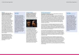20 Hotels 2020: Beyond Segmentation                                                                                                                                                                                          Hotels 2020: Beyond Segmentation 21




Always on                                                                        Immersive technology                                 Beyond the experience economy –
The growth in 24/7 access to the           Case Study                            Generation Y and those that follow                   The rebirth of personalization                                                          Case Study
internet via mobile phones could have      Hilton Hotels                         are growing up immersed in the                       Personalization is forcing industries into a mindset shift from ‘producer-led           InterContinental Hotels Group
significant service implications.                                                digital world. This is shaping their                 segmentation’ to ‘consumer-driven choice’.
The picture most commonly painted          Hilton Hotels in Germany and          expectations of hotels as guests,                    Much has been made recently of the desire for consumers to go beyond the                IHG is installing Microsoft’s
of our world in 2020 is one where the      the UK have launched mobile           employees and business partners.                     acquisition of material goods and to engage in experiences. The concept is now          Surface technology in select
mobile has reached every segment           web and iPhone apps that enable        By 2020 the range and nature of                     evolving to take account of the desire for that experience to be personalized and       properties to enable guests to find
of society and is the most common          full booking capability while         technologies we use and interact with                for the consumer of that experience to be a key player in its design and delivery.      the information they need when
internet access tool and means             on the go. The service includes       and the number of customer ‘touch                    While our parents and grandparents grew up with high levels of personalization,         they want it. Surface is a ‘multi-
of interaction for the bulk of the         the ability to access and change                                                           from the 1960s through to the 1990s automation and standardization became               touch computer that responds
population. Nokia forecasts that the       booking info, preview hotel                                                                the order of the day. The internet and mobile phone have given new life to              to natural hand gestures and
total number of mobile subscribers will    images and is fully integrated into                                                        the personalization agenda. The internet is providing the choices, while the            real-world objects, helping people
rise from 4 billion in 2009 to 5 billion   Hilton’s loyalty program. Hilton                                                           Smartphone and tablet PC’s and a range of other devices like the Apple iPad             interact with digital content in a
by 2015 and expects extraordinary          Mobile uses MTT’s intelligent                                                              provide the means of access.                                                            simple and intuitive way. With a
growth in mobile data traffic - rising     mobile hotel platform, m2bed,                                                                                                                                                      large, horizontal user interface




                                                                                                                     Source: Emotiv
300-fold by 201537. At the same time,      to meet Hilton’s requirements,                                                             A number of advances are combining to suggest that the decade to 2020 will              multiple users can collaboratively
the boundaries between how we              automatically directing customers                                                          herald massive advances in the field of technology enabled personalization,             and simultaneously interact with
use technology at home, at work or         to a view of the site optimized                                                            promoting individual choice as a right and heralding a shift away from ‘one size        data and each other. ‘41 IHG has
while traveling are blurring. A January    for their particular device. The       Mind Control Headsets                               fits all’ solutions. The emergence of ‘App culture’ is creating a generation which      loaded the system with custom-
2010 survey by Lowcostholidays and         site is designed to minimize                                                               believes that whatever they want, whenever they want it, there’s an App for it. If      tailored information such as Web
Dixons Travel (UK) found that 73 per       scrolling, clicking and typing and    points’ will expand dramatically.                    there isn’t an App, the social networks provide a platform to discuss it, and if the    site content, video interviews
cent considered a mobile phone as an       features a ‘click to call,’ feature   The challenge for hoteliers will be                  demand is there, someone will develop it.                                               and local maps, guests can select
essential gadget to take with them on      that offers users an alternative      to accommodate, provide when                                                                                                                 activities, plan and print their
holiday and 87 per cent actually used      way of contacting Hilton should       required and understand the impact                   Luis Castillo Vidal, an associate professor at the University of Granada in Spain       schedule.42
their mobile while away. A further 59      it be necessary. Source: Hotel        of these technologies on the hotel                   and an expert in artificial intelligence, says ‘The better adapted the product is
per cent said they accessed the internet   Marketing39                           environment. For example, technologies               to a person, the more valuable it will be for this person.’40 He suggests that true
while on holiday38.                                                              such as augmented reality and mind                   personalization becomes possible at the point when our devices are intelligent
                                                                                 control headsets are already with us                 enough to learn our characteristics and behavior through experience. Ideally, we
Many already baulk at the idea of                                                and developments such as gesture                     will be able to transfer this information between devices much as we transfer
paying for hotel internet access. By                                             interfaces and 3D mobile phone                       computer files today.
2020 it seems likely that not only will                                          displays could be common by 2020.
free access be demanded, but the                                                 (These emerging technologies are                     These developments provide a means of fulfilling an increasing culture of
accompanying expectations of the                                                 explored in the next section.) The                   individualism, backed by rising personal wealth in developing economies, and
speed, bandwidth and functionality                                               desire for customers to converse in                  an already demanding western consumer. In the survey 92 per cent felt that by
provided will have increased                                                     their own language will also grow as                 2020 ‘hotel guests will expect their stay to be personalized around a set of choices
dramatically.                                                                    will the expectation that hotels will                they make at the time of booking or prior to arrival’. This shift towards intense
                                                                                 accommodate multiple touch points                    personalization starts to challenge and potentially limit the value of traditional
                                                                                 through all of the current and possible              segmentation approaches and places greater emphasis on the concept of a
                                                                                 future customer contact channels.                    customer focused ‘service spectrum’ – a menu of choices from which guests can
                                                                                                                                      configure and personalize their hotel stay should they wish to do so at or after the
                                                                                                                                      time of booking.
 