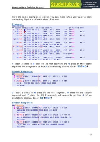 AMADEUS RESERVATION TICKETING | PDF