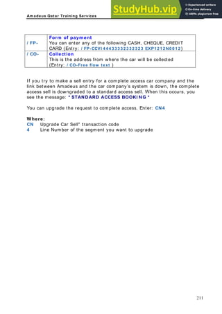 AMADEUS SYSTEM TICKETING MANUAL | PDF