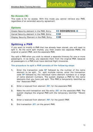 AMADEUS SYSTEM TICKETING MANUAL | PDF