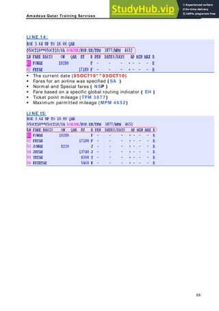 AMADEUS SYSTEM TICKETING MANUAL | PDF