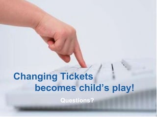 ©2008AmadeusITGroupSA
21
Changing Tickets
becomes child’s play!
Questions?
 