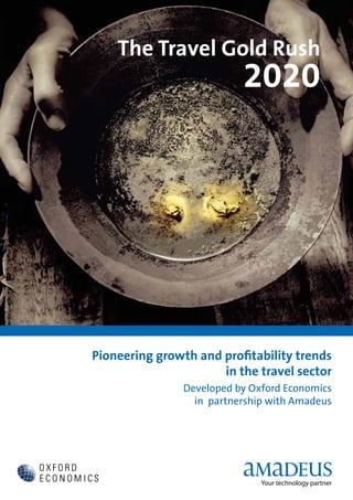 The Travel Gold Rush
                           2020




Pioneering growth and profitability trends
                      in the travel sector
                Developed by Oxford Economics
                  in partnership with Amadeus
 