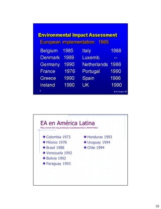 EA en América Latina
http://www.farn.org.ar/docs/p11/publicaciones11.html#indice



      Colombia 1973                   ...