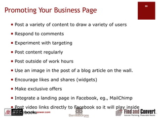  Status updates should be interesting and spread out.