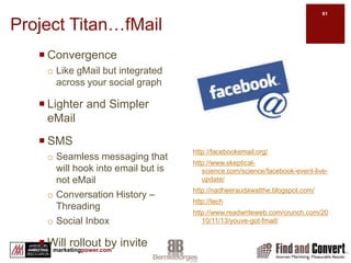 The Seven Deadly Sins Motivators of Social Media Networking*Social Interaction MotivatorsLoveSelf-expression / emotionSharing opinions / influencing friendsShowing Off…the IdFun / escapism / humorMemories and nostalgiaMaking MoneyChris TreadawayMari Smith*Facebook Marketing An Hour a Day