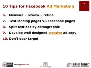 Before You BeginHave a clear idea of what you want your ad to accomplishCreate more visibility or traffic to your Facebook presenceTest the effectiveness of a changeUse Facebook audience to drive more traffic to your websiteEstablish a baselineKnow how many fans/friends you have before beginning a campaignDownload Facebook insight data before launch