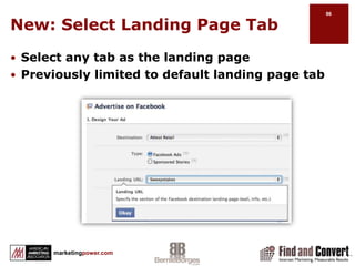 10 Tips for Facebook Ad Marketing*Facebook is NOT direct sales…it is a marketing cycleCreate focused ads targeted at niche groupsFriend users before you try to sell to themUnderstand your marketSet ad budget with goal in mindNick O’NeillBus Insider SAINick O’NeillBus Insider SAI