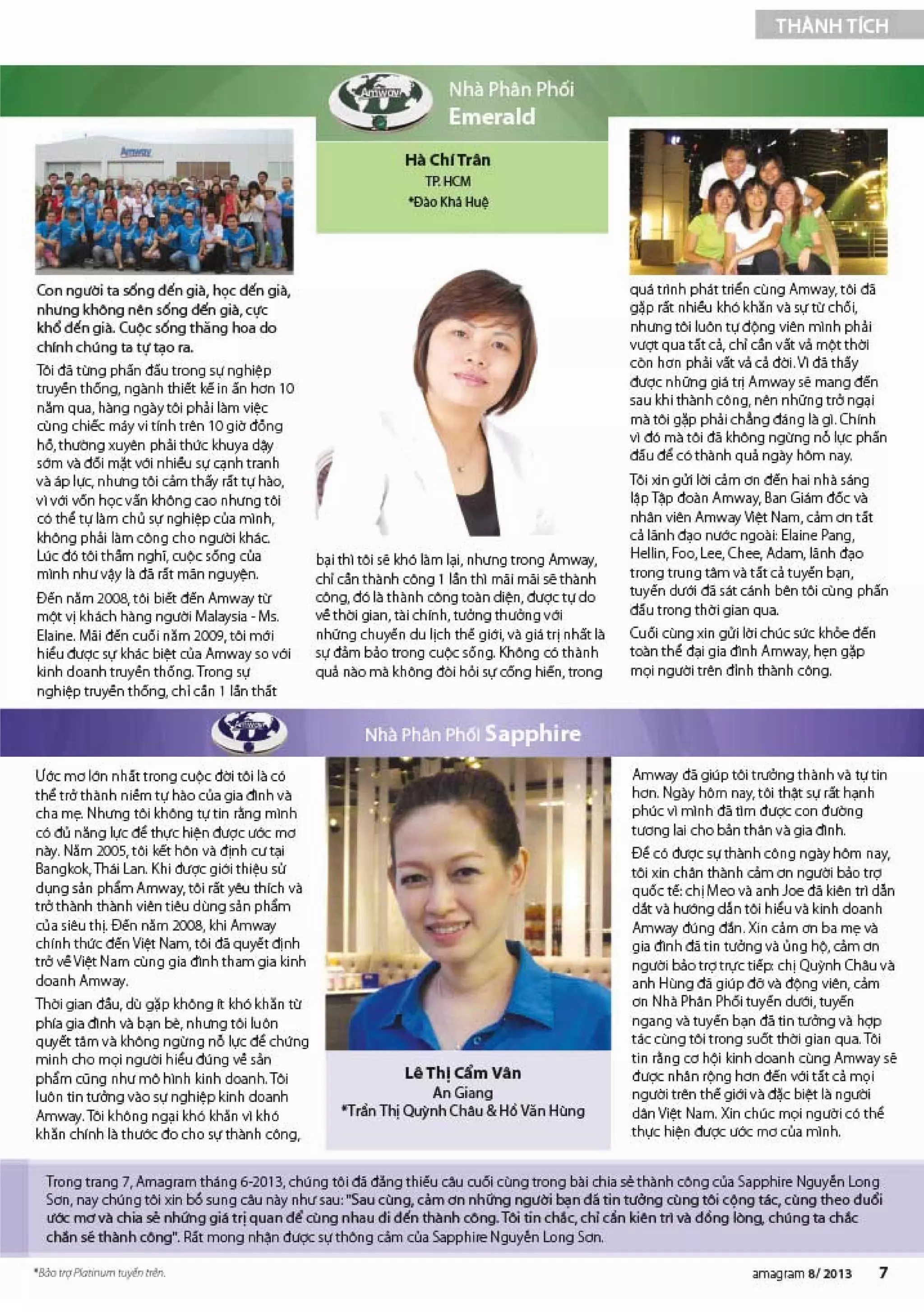 Amagram amway Viet Nam 8 2013 part1
