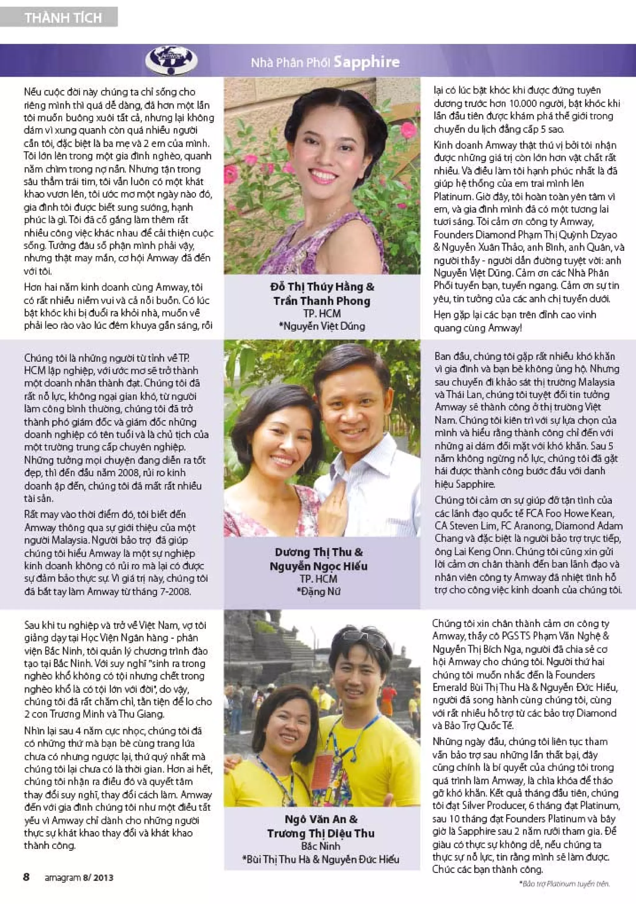 Amagram amway Viet Nam 8 2013 part1