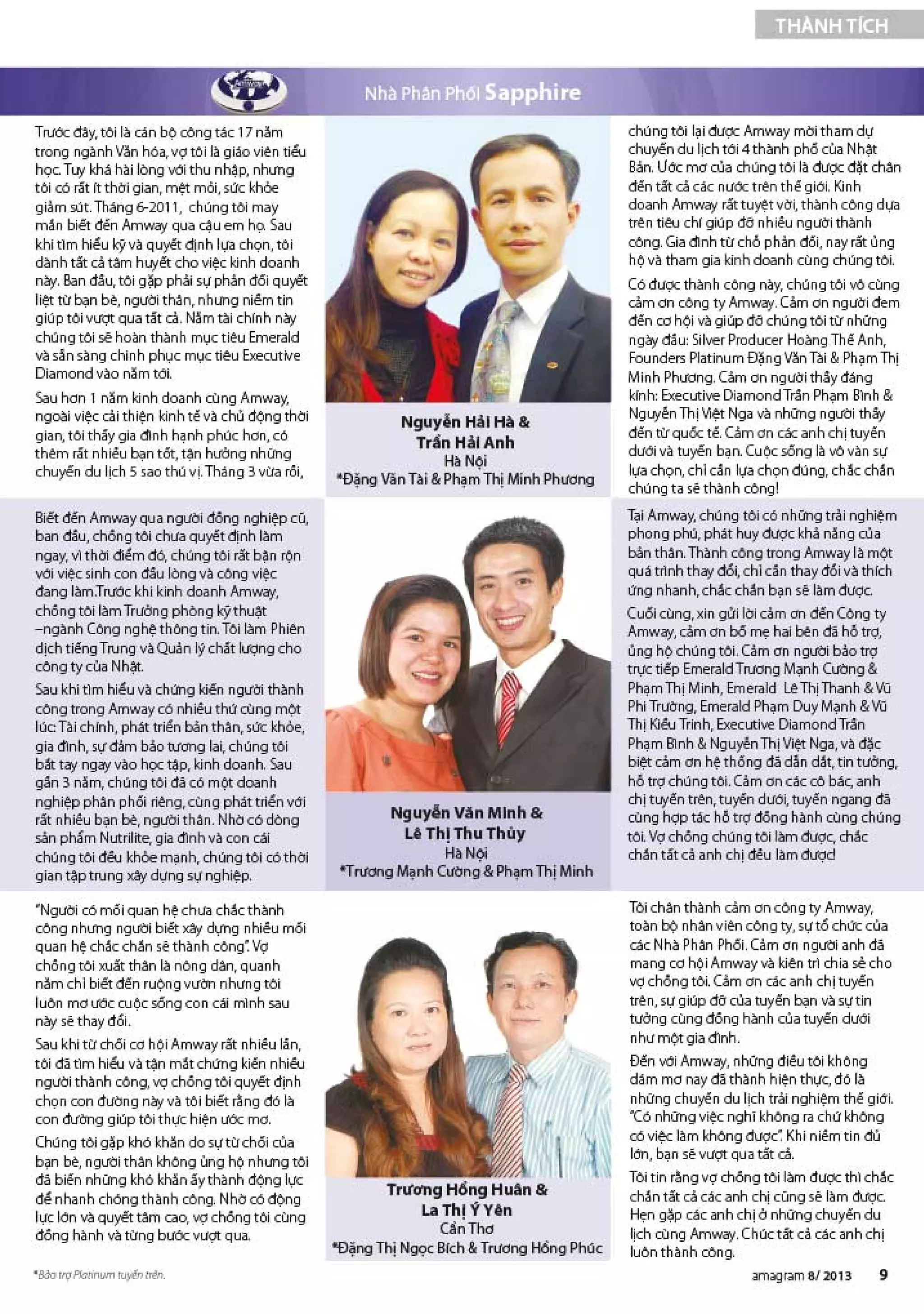 Amagram amway Viet Nam 8 2013 part1