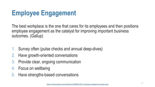 Employee Engagement
The best workplace is the one that cares for its employees and then positions
employee engagement as t...
