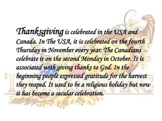 Amaia's esl site thanksgiving | PPT