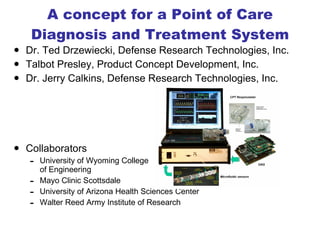 A concept for a Point of Care Diagnosis and Treatment System ,[object Object],[object Object],[object Object],[object Object],[object Object],[object Object],[object Object],[object Object]