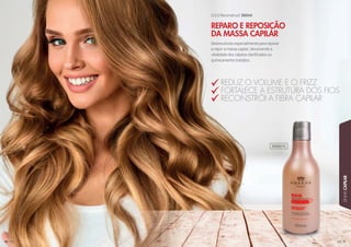 91919199191991999199919919919999919999991191
LINHACAPILAR
909090999009999999999999099
REPARO E REPOSIÇÃO
DA MASSA CAPILAR
S.O.S Reconstruct 300ml
Desenvolvido especialmente para reparar
e repor a massa capilar, devolvendo a
vitalidade dos cabelos daniﬁcados ou
quimicamente tratados.
REDUZ O VOLUME E O FRIZZ
FORTALECE A ESTRUTURA DOS FIOS
RECONSTRÓI A FIBRA CAPILAR
302021C
 