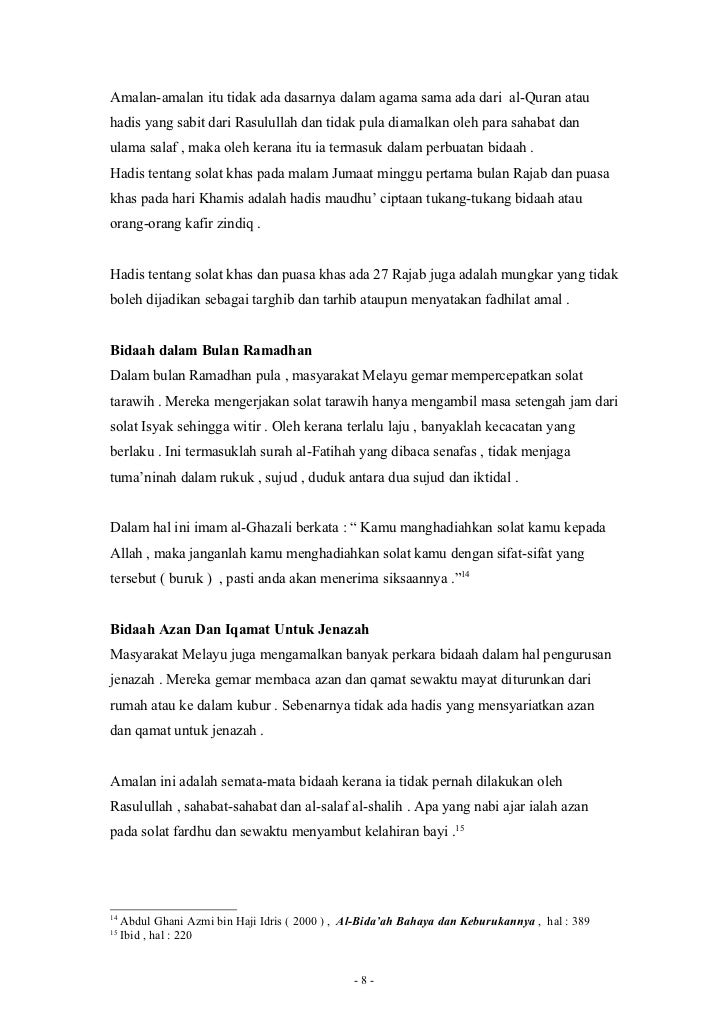Amalan bidaah dalam masyarakat melayu