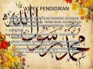 ASPEK PENDIDIKAN
 