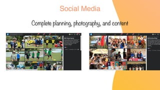 Social Media
Complete planning, photography, and content
 