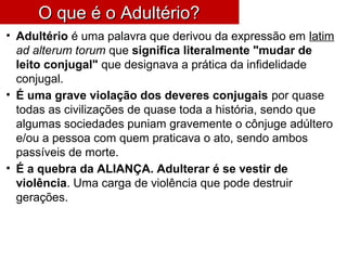 A maldição do adultério | PPT
