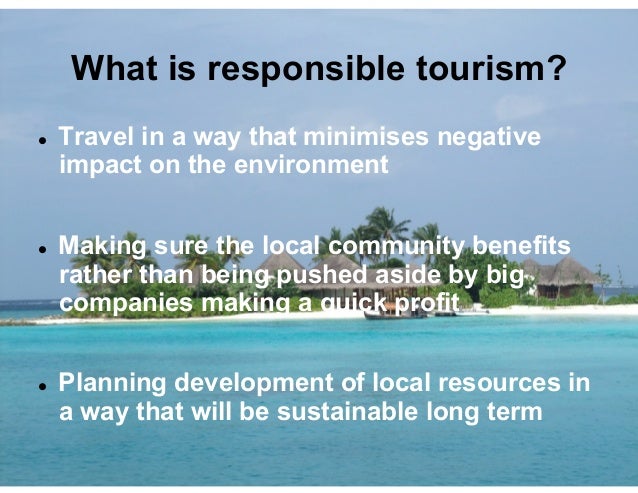 Responsible Tourism A Maldives Experience