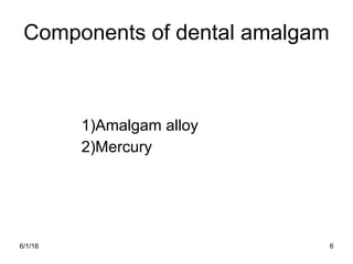 dental material Amalgam | PDF