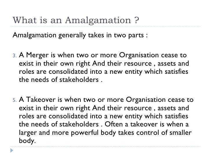 Amalgamation
