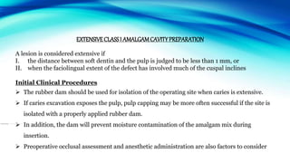AMALGAM CAVITY PREPARATION | PPTX