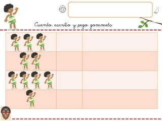 Cuento, escribo y pego gommets
 