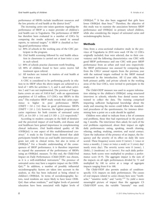 Impact of school-based dental program performance on the oral health ...