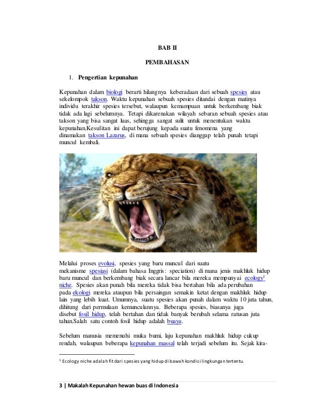 Kepunahan Hewan Buas