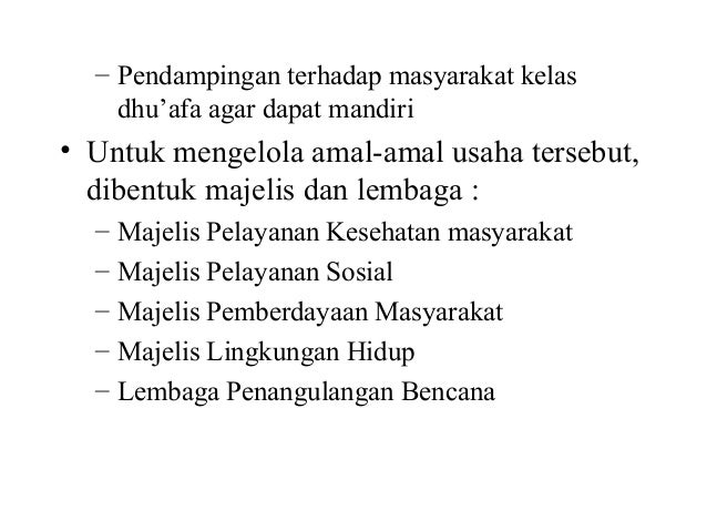 Amal Usaha Muhammadiyah Kedudukan Dan Fungsinya