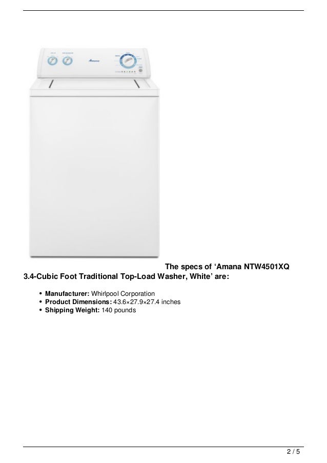 Amana NTW4501XQ Traditional TopLoad Washer Review