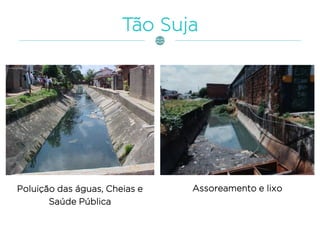 Poluição das águas, Cheias e
Saúde Pública
Assoreamento e lixo
 
