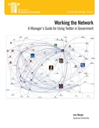 Ines Mergel
Syracuse University
Working the Network
A Manager’s Guide for Using Twitter in Government
Using Technology Series
 