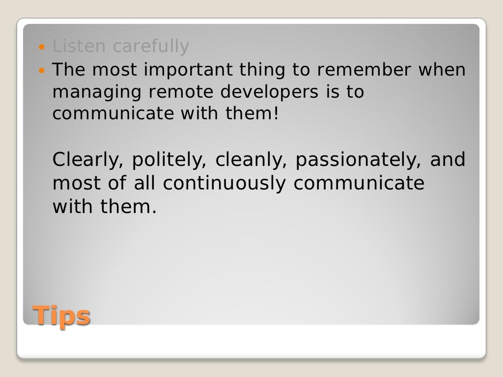 Listen Carefully The