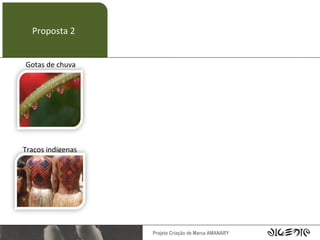 Proposta 2 Traços indígenas Gotas de chuva 
