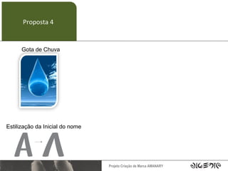 Proposta 4 Gota de Chuva Estilização da Inicial do nome 
