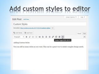 /*
* Adding new TinyMCE styles to editor
* https://codex.wordpress.org/TinyMCE_Custom_Styles
*/
// Callback function to insert 'styleselect' into the $buttons array
function add_tiny_mce_buttons( $buttons ) {
array_unshift( $buttons, 'styleselect' );
return $buttons;
}
// Register our callback to the appropriate filter (2 means 2nd row)
add_filter('mce_buttons_2', 'add_tiny_mce_buttons');
 