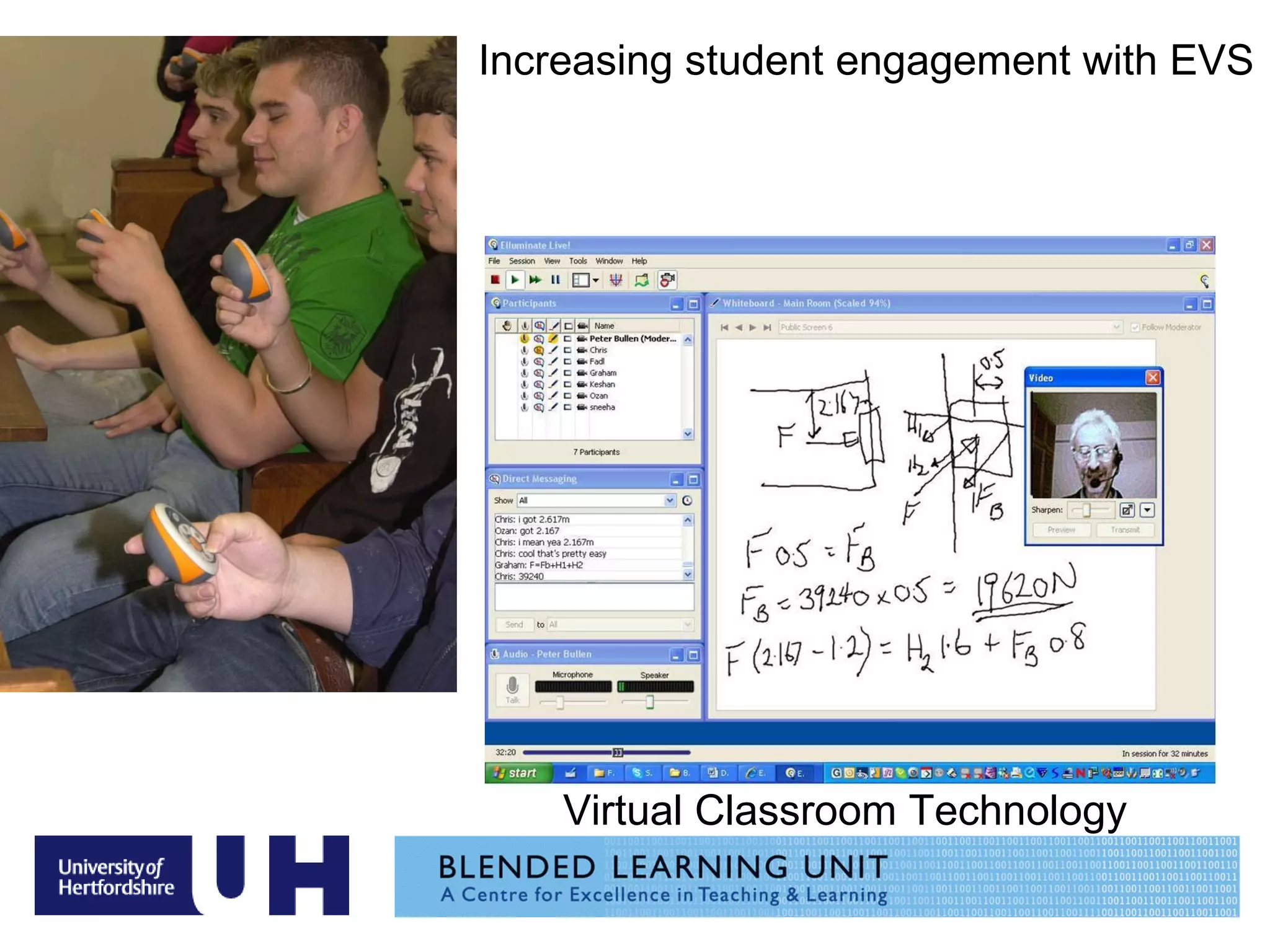 Increasing student engagement with EVS Virtual Classroom Technology 