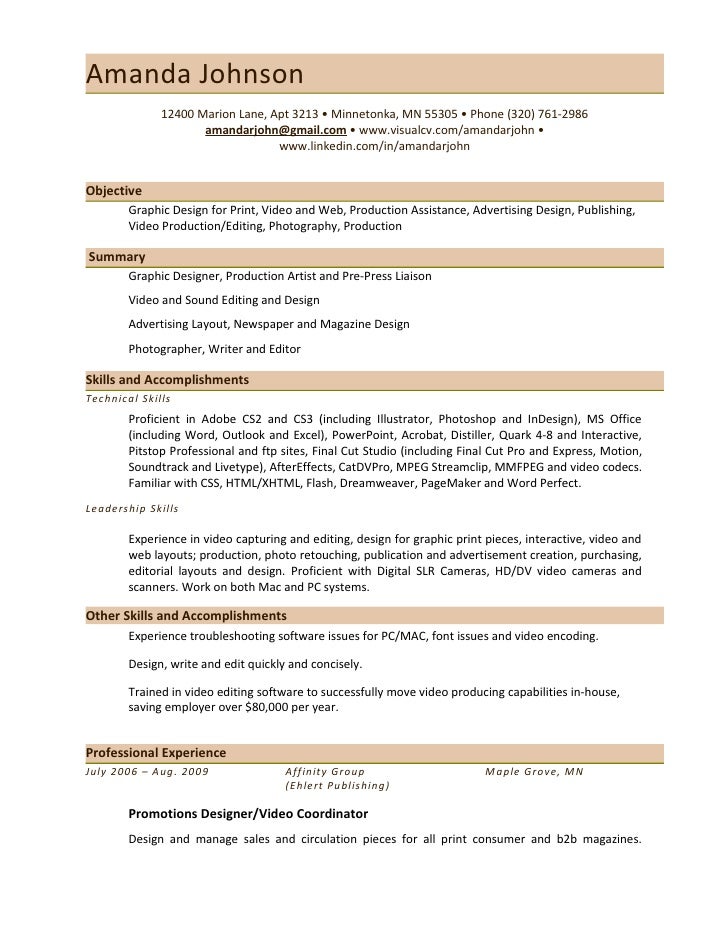 amanda johnson resume d