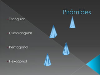 Triangular
Cuadrangular
Hexagonal
Pentagonal
 