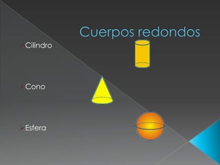 Cilindro
Cono
Esfera
 
