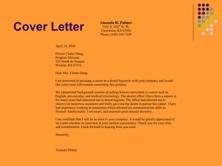 Cover Letter 