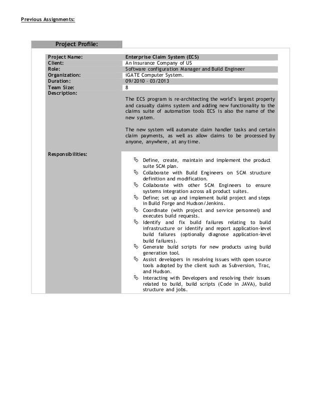 build release manager resume build and release engineer resume