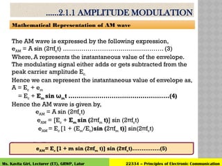 AM and FM modulation.pptx - this presentation shows the fundamentals ...