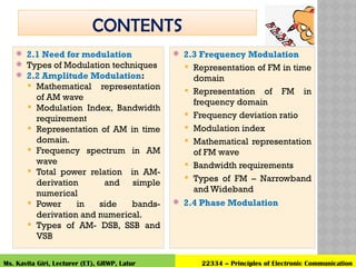 AM and FM modulation.pptx - this presentation shows the fundamentals ...